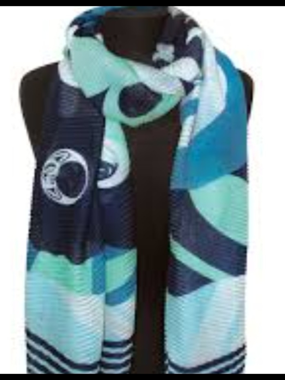 Native Navy and Light Blue Eco Scarf